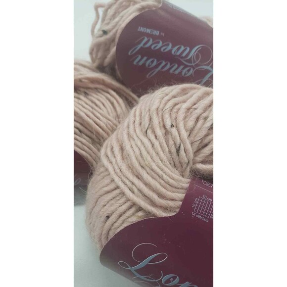 3 Skeins Bremont London Tweed Yarn Pink (820) Alpaca Wool Blend Bulky Weight NWT - Picture 7 of 8